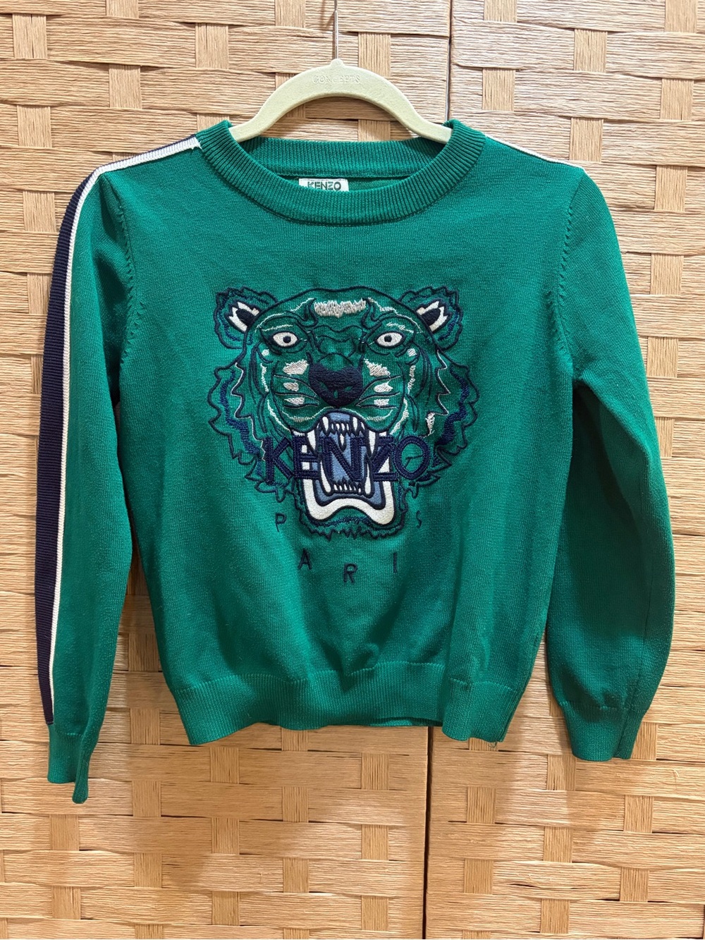 Kenzo Emerald Green Knit Sweater Top Size L/XL